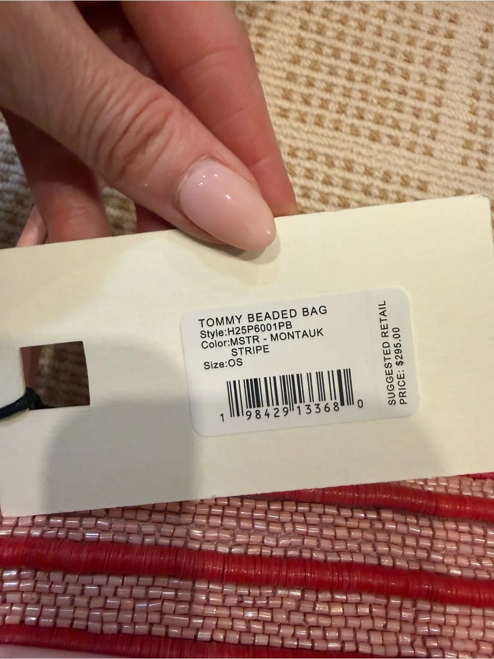 STAUD Tommy Beaded Bag in Montauk Stripe - Picture 3 of 6